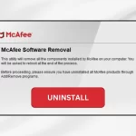 uninstall McAfee's antivirus